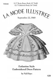 Enfantine Dress Pattern w/Embroidery La Mode