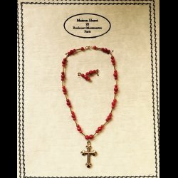 Large Cross W/Bugle Beads