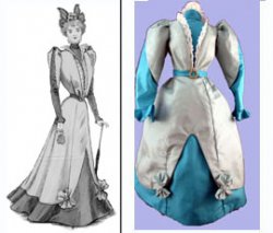 Walking Dress 1898-Mini Magic Pattern