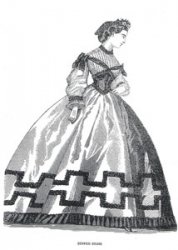Dinner dress 1864-Mini Magic Pattern or Kit