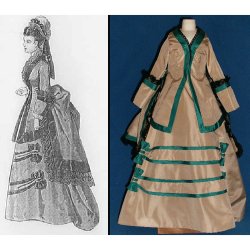 Promenade Dress 1874-Mini Magic Pattern Or Kit