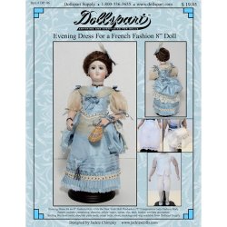 Evening Dress Pattern for an 8" French Fashion Doll